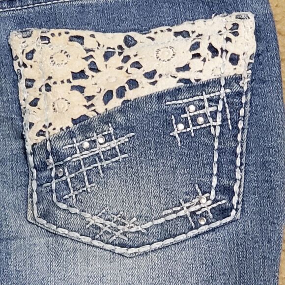 Squeeze Girls Sz 14 Denim Blue Jean Bermuda Shorts - Picture 8 of 8